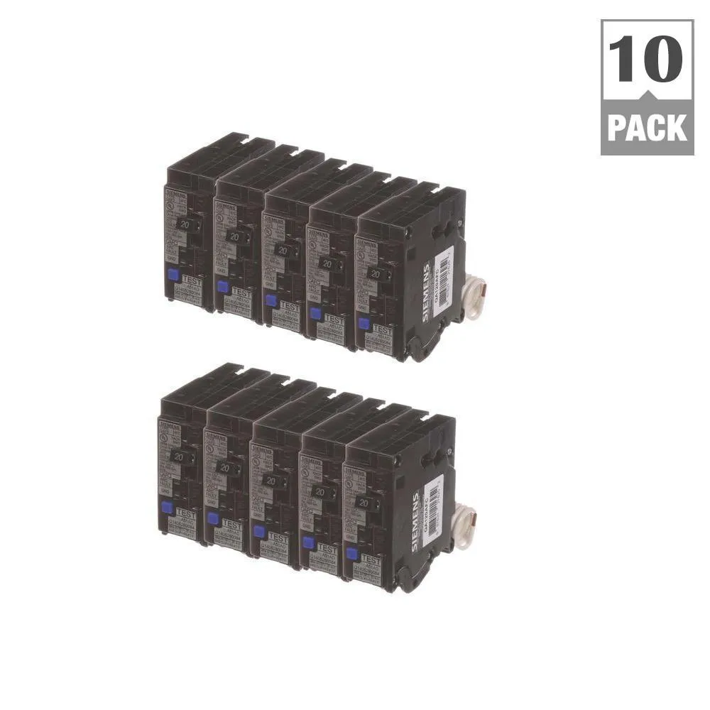 Siemens 20 Amp Single Pole Combination AFCI Circuit Breakers (10-Pack), photo 5 of 6