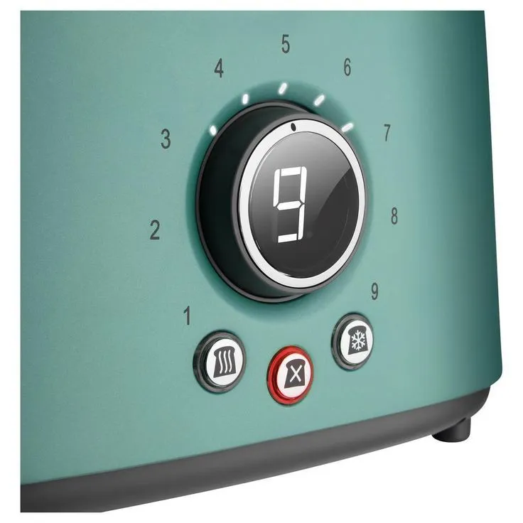 2-Slice Green Long Slot Toaster with Rack, photo 4 of 12