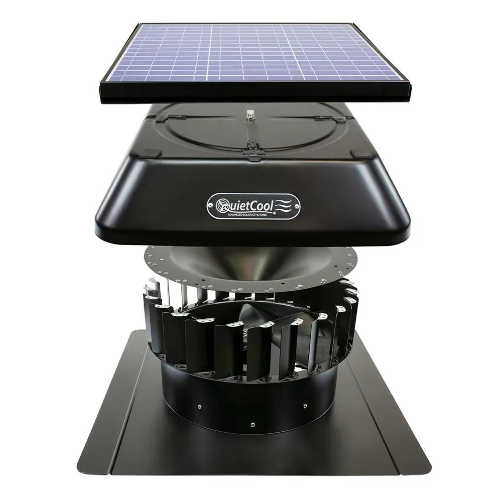 QuietCool 40-Watt Hybrid Solar/Electric Powered Roof Mount Attic Fan with Included Inverter, photo 7 of 10