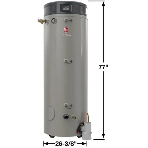Commercial Triton Heavy Duty High Efficiency 100 Gal. 300K BTU ULN Natural Gas Power Direct Vent Tank Water Heater