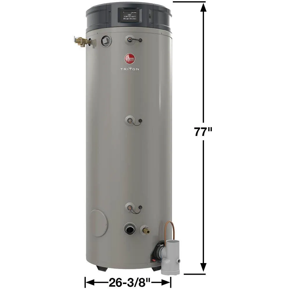 Commercial Triton Heavy Duty High Efficiency 100 Gal. 130K BTU ULN Natural Gas Power Direct Vent Tank Water Heater, photo 2 of 17