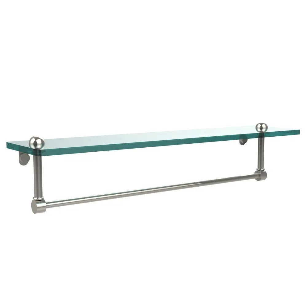 Allied Brass 22 in. L x 5 in. H x 5 in. W Clear Glass Vanity Bathroom Shelf with Towel Bar in Antique Bronze, photo 15 of 15