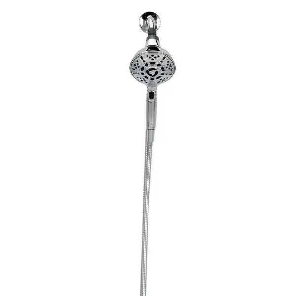 Delta SureDock 7-Spray 5 in. Single Wall Mount Handheld H2Okinetic Shower Head in SpotShield Brushed Nickel, photo 2 of 2