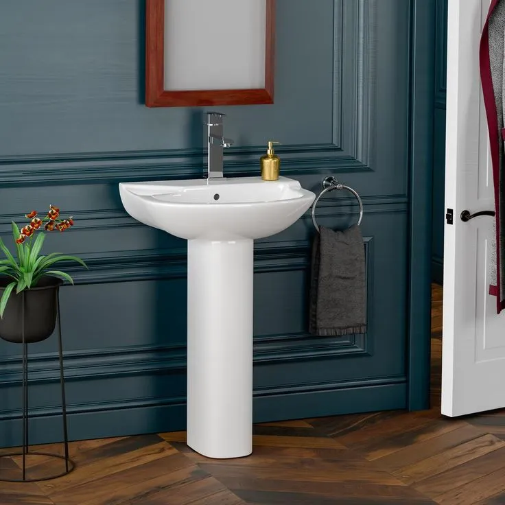 Barclay Products Anabel 555 Pedestal Combo Bathroom Sink in White, photo 2 of 4