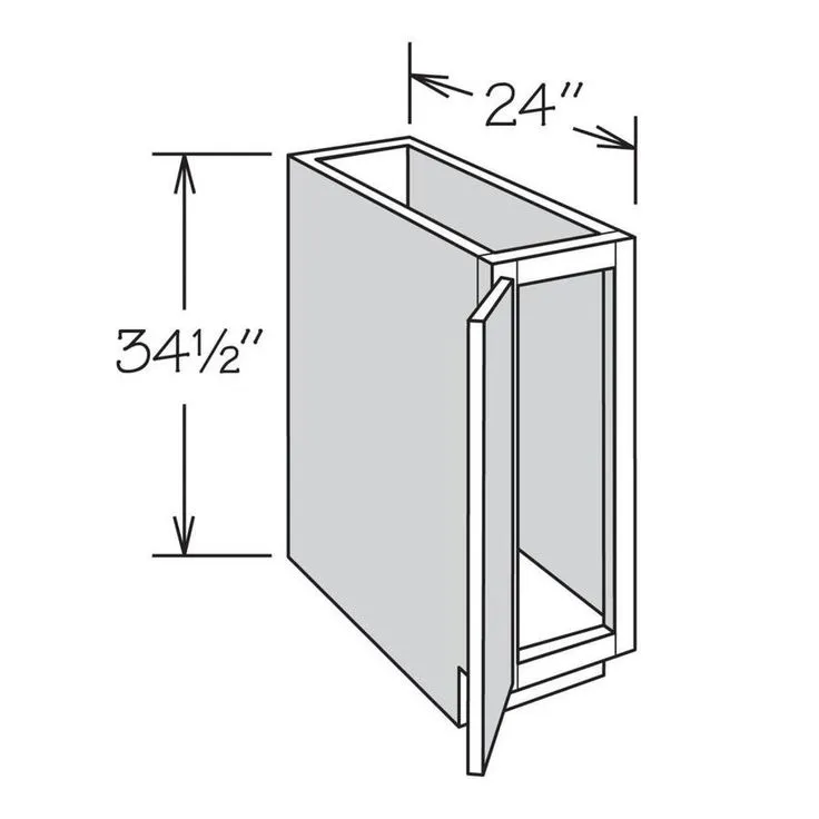 allen + roth Annscroft 9-in W x 34.5-in H x 24-in D Hazelnut Maple Door Base Semi-Custom Cabinet, photo 5 of 6