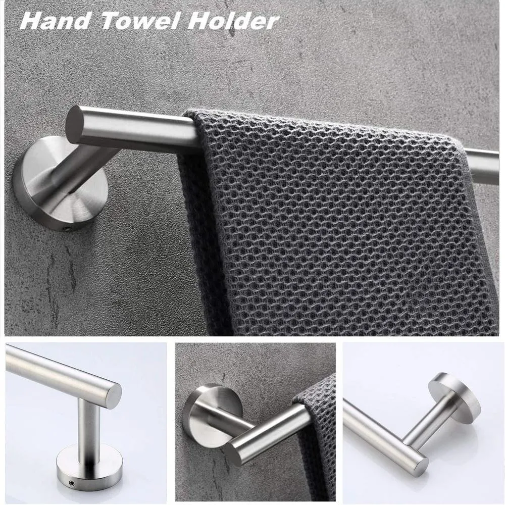 ruiling 24 in. Wall mount Towel Bar in Stainless Steel Brushed Silver, photo 5 of 11
