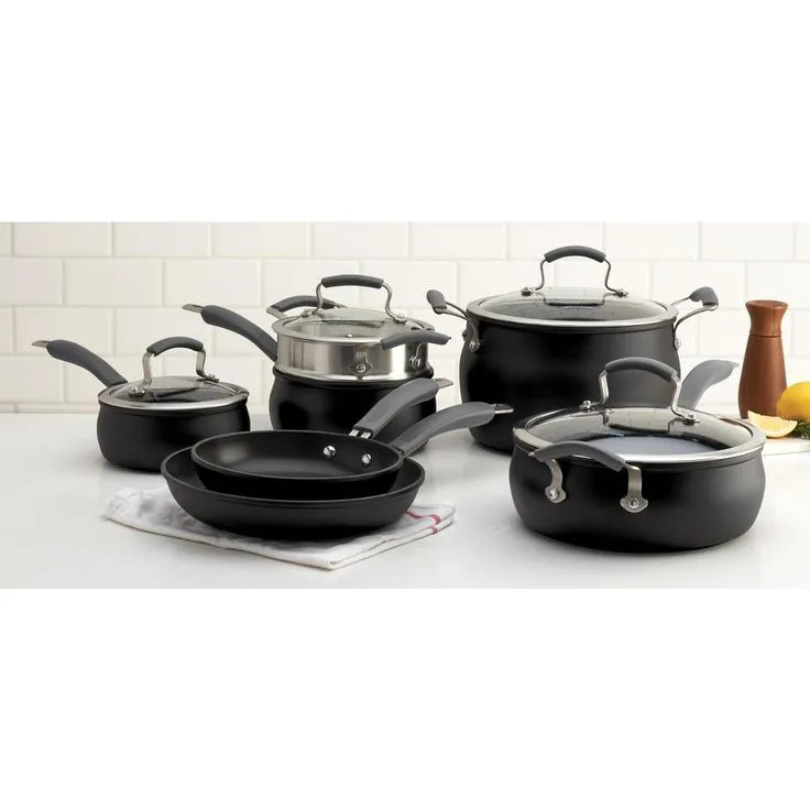Translucent 11-Piece Hard-Anodized Aluminum Nonstick Cookware Set in Ebony, photo 4 of 8