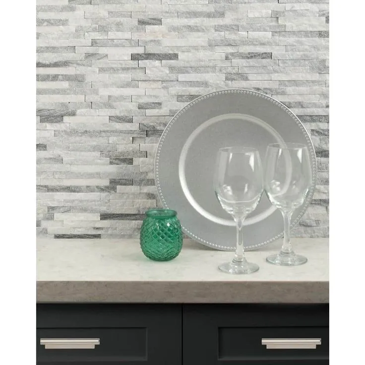 MSI Alaska Gray Split Face 12 in. x 12 in. x 10 mm Textured Marble Mesh-Mounted Mosaic Tile (10 sq. ft. / case), photo 3 of 7