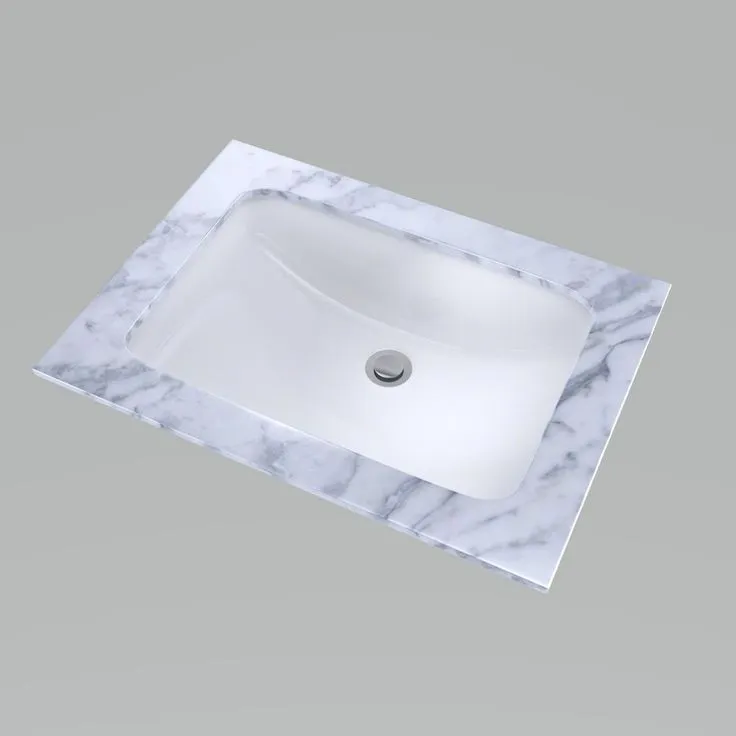 TOTO 19 in. Undermount Bathroom Sink with CeFiONtect in Cotton White, photo 3 of 5
