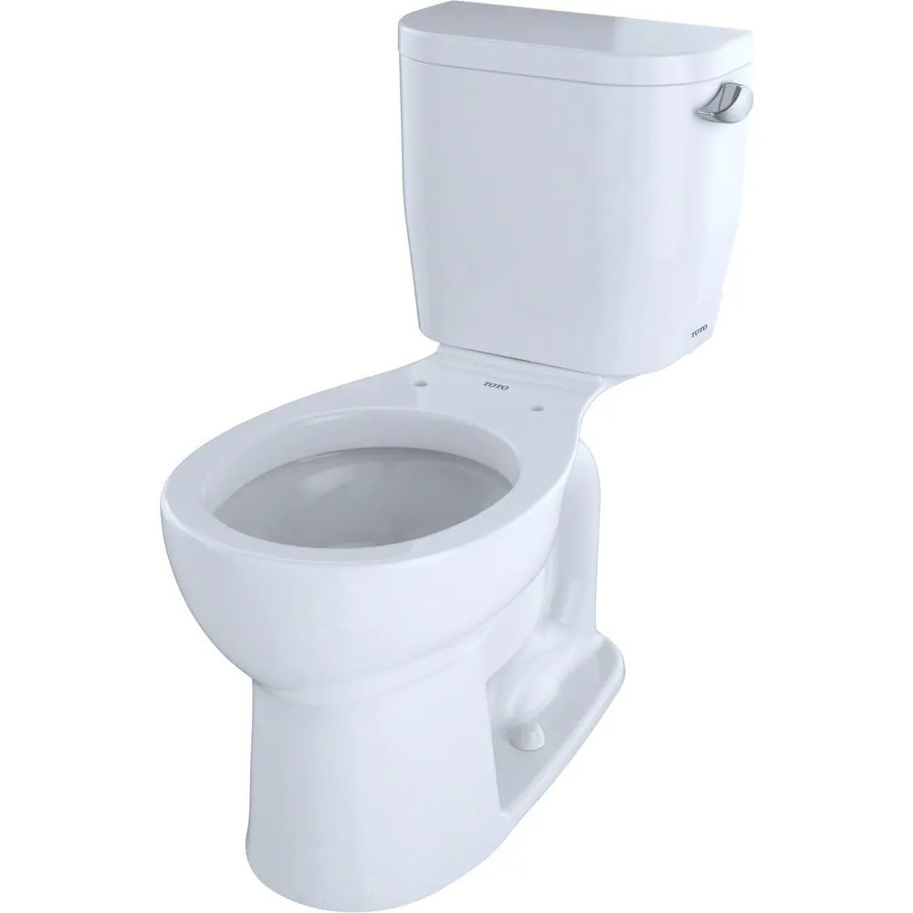 TOTO Entrada 2-Piece 1.28 GPF Single Flush Elongated Toilet with Right Hand Trip Lever in Cotton White, photo 4 of 4