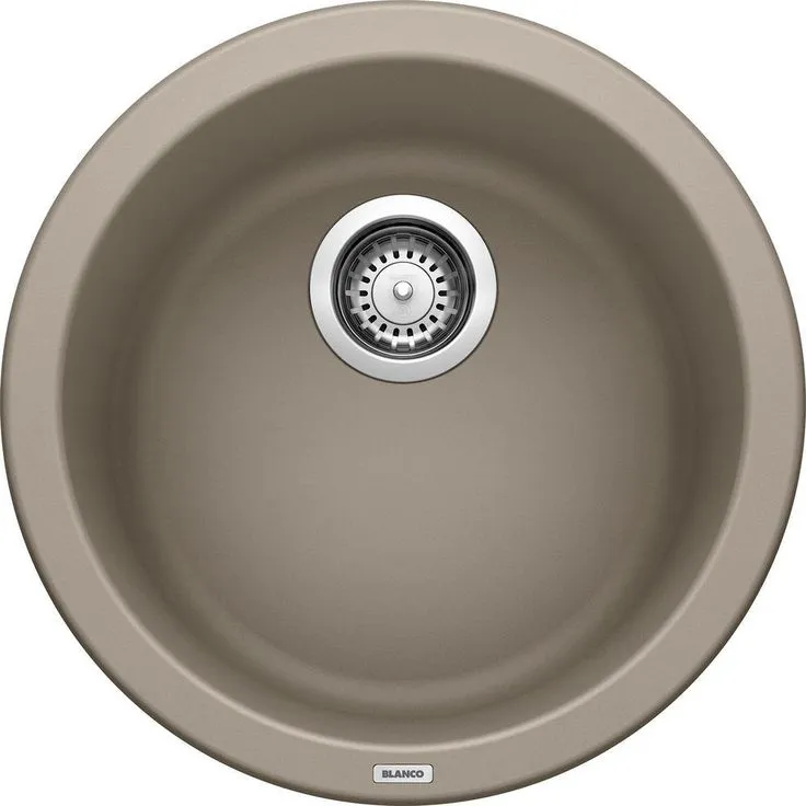 RONDO Dual Mount Granite Composite 17.69 in. Single Bowl Bar Sink in Anthracite, photo 3 of 6