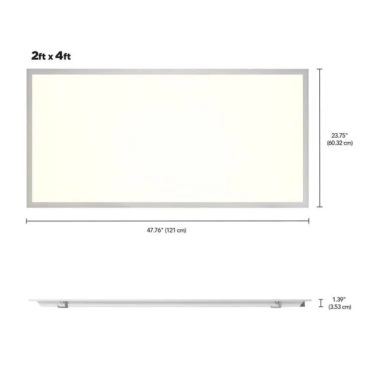Commercial Electric 2 ft. x 4 ft. 500 Watt Equivalent Integrated LED White Troffer Light 3 CCT with up to 5500 Lumen Select, photo 6 of 11