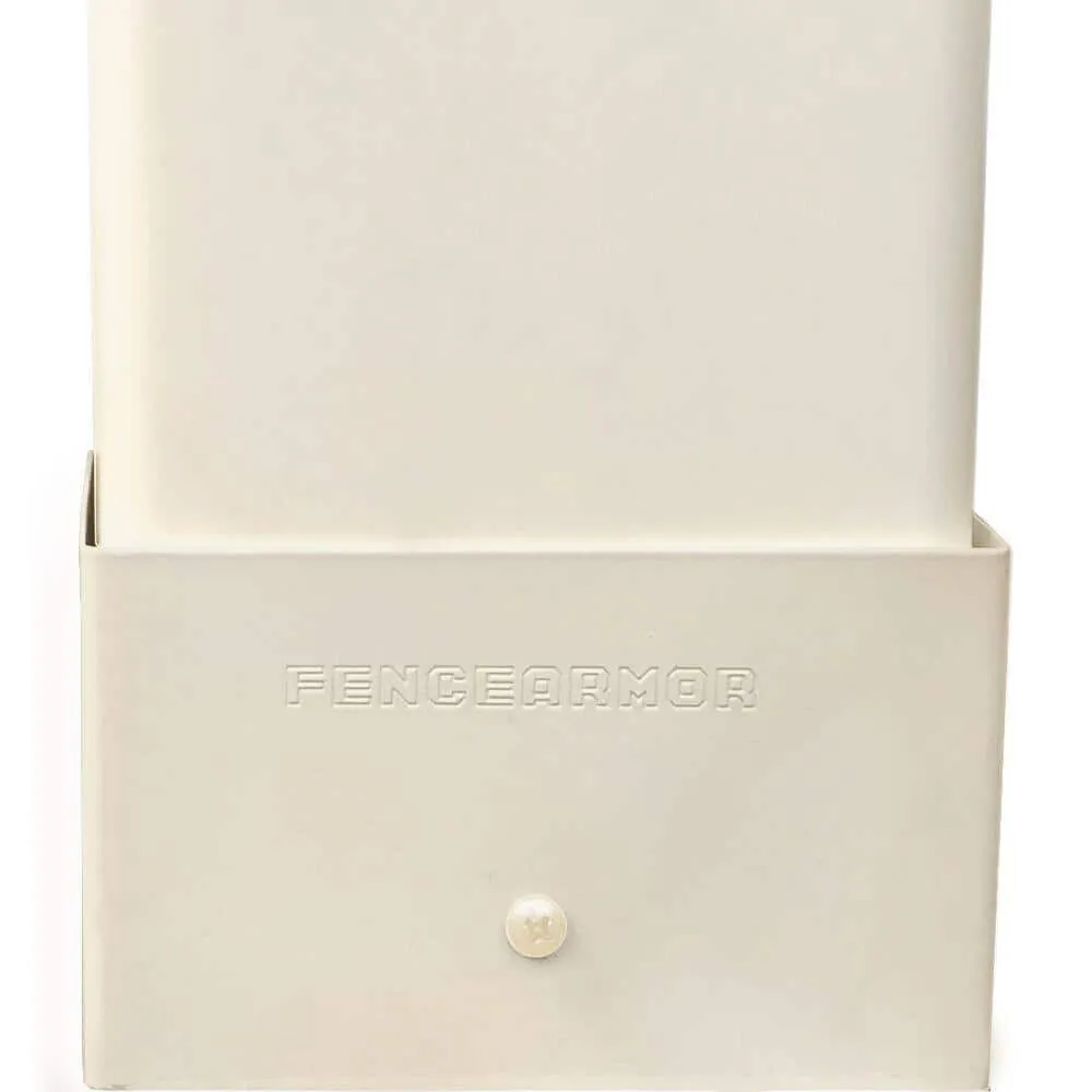 Fence Armor 4 in. L x 4 in. W x 1/4 ft. H Almond Fence Post Guard for Wood or Vinyl, photo 2 of 3