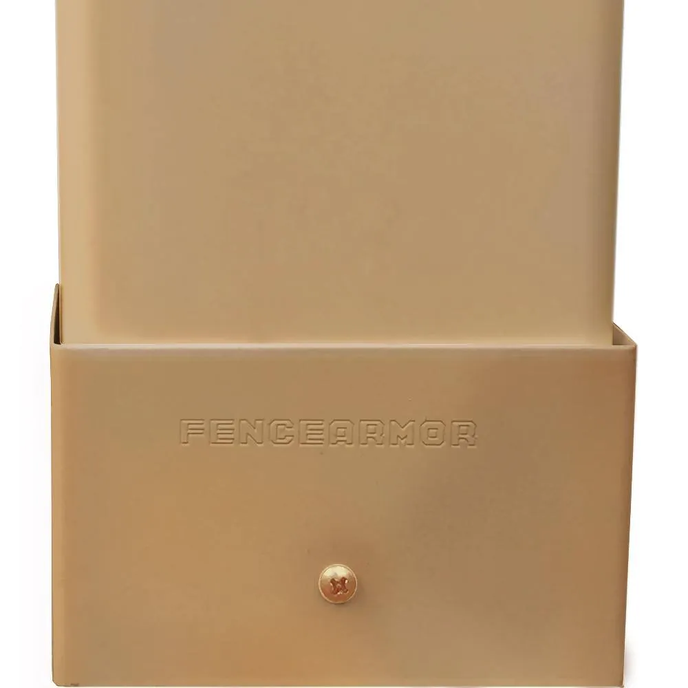 Fence Armor 4 in. L x 1/4 ft. H x 1/2 in. D Clay Demi Fence Post Guard for Wood or Vinyl, photo 2 of 3