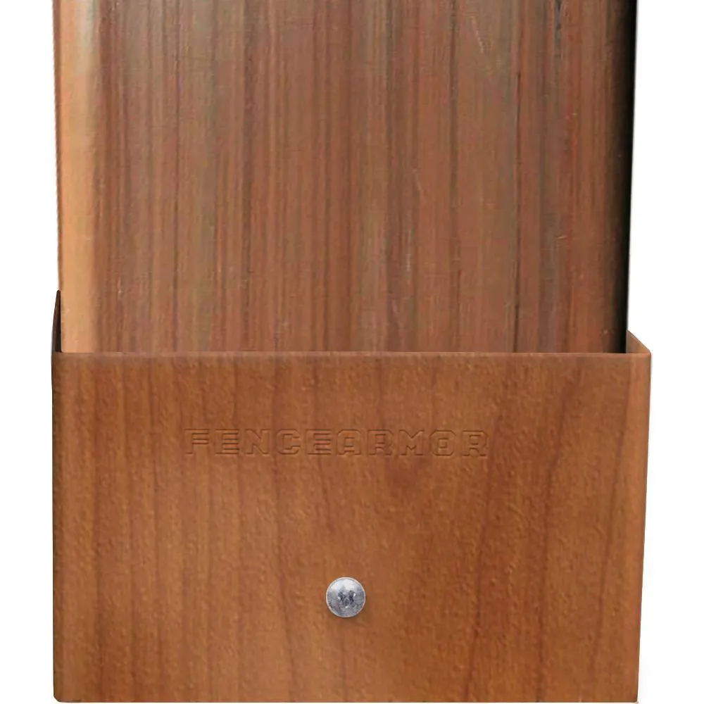 Fence Armor 4 in. L x 4 in. W x 1/4 ft. H Redwood Fence Post Guard for Wood or Vinyl, photo 2 of 3