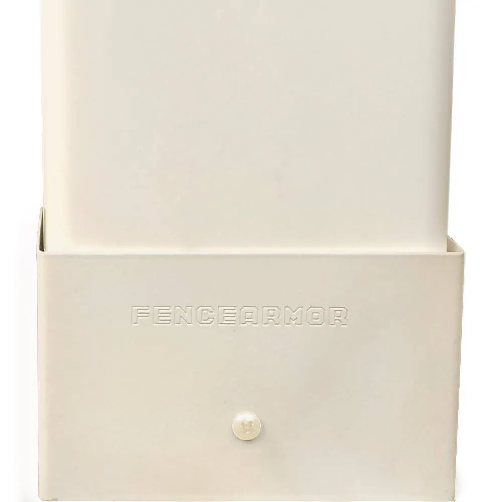 Fence Armor 5 in. L x 1/4 ft. H x 1/2 in. D Almond Demi Fence Post Guard for Wood or Vinyl, photo 2 of 3