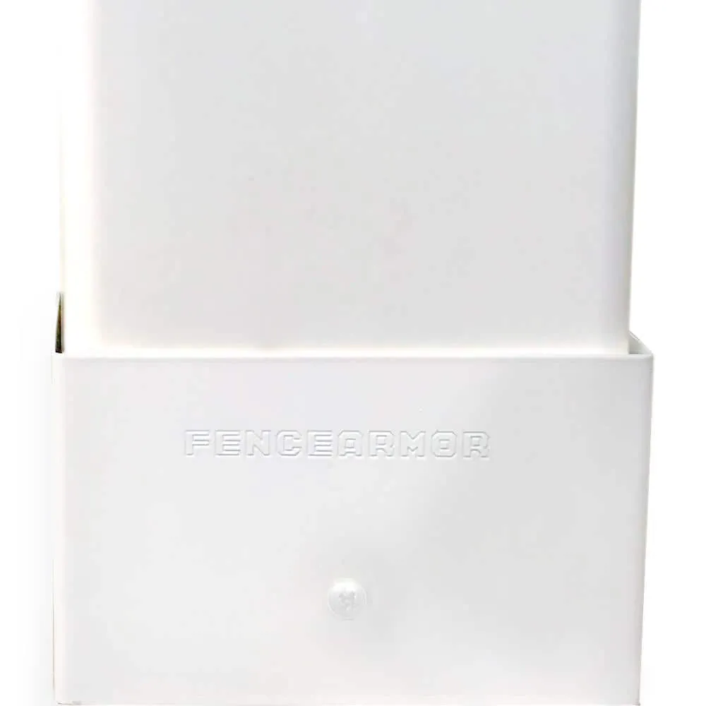 Fence Armor 5 in. L x 1/4 ft. H x 1/2 in. D White Demi Fence Post Guard for Wood or Vinyl, photo 2 of 3