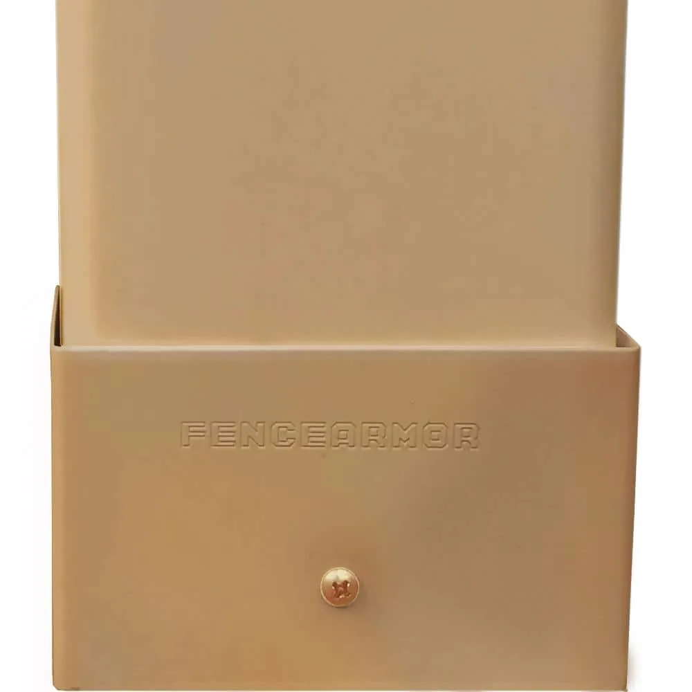 Fence Armor 6 in. L x 1/4 ft. H x 1/2 in. D Clay Demi Fence Post Guard for Wood or Vinyl, photo 2 of 3
