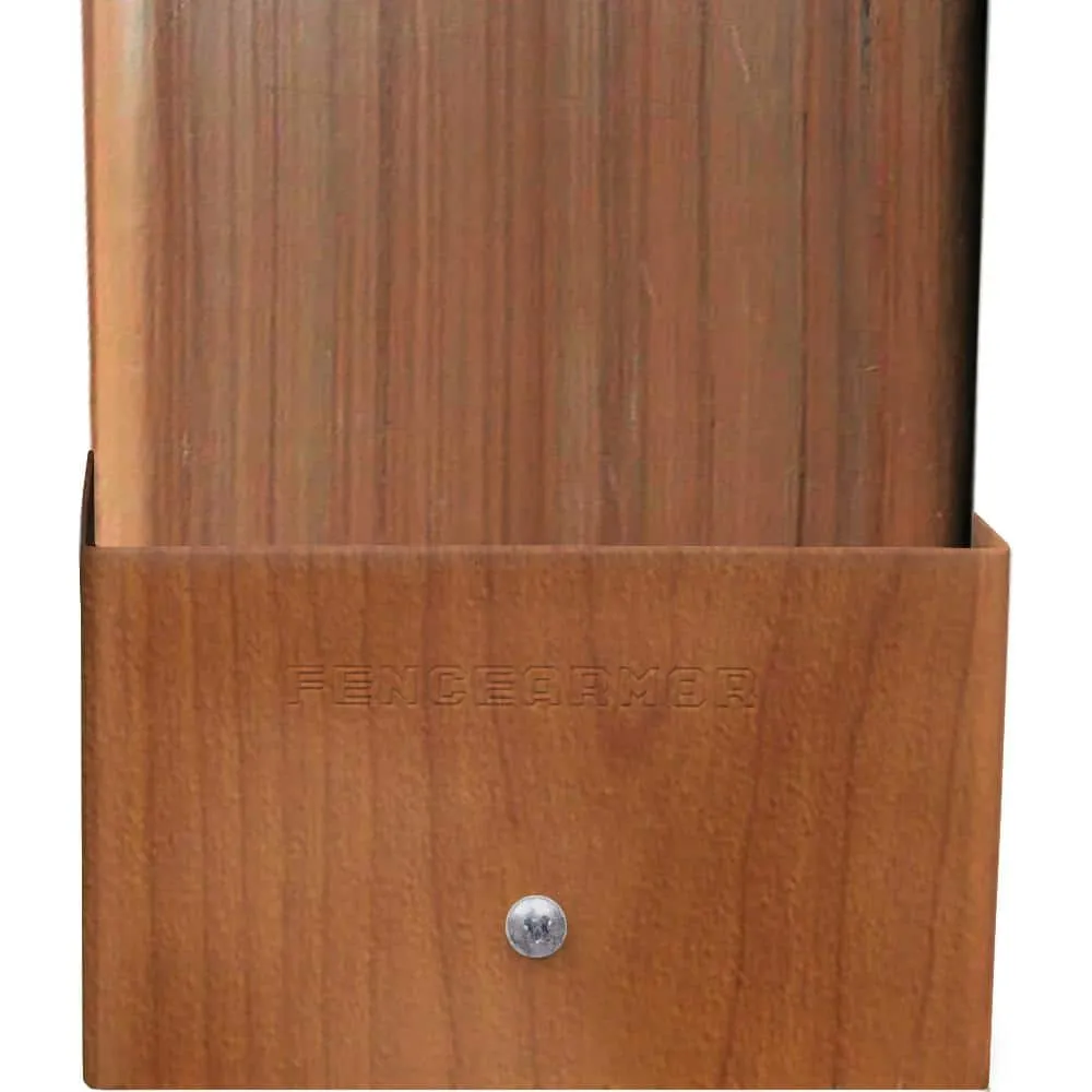 Fence Armor Redwood Fence Post Guard 5.5 in. L x 5.5 in. W x 3 in. H for Wood, photo 2 of 3