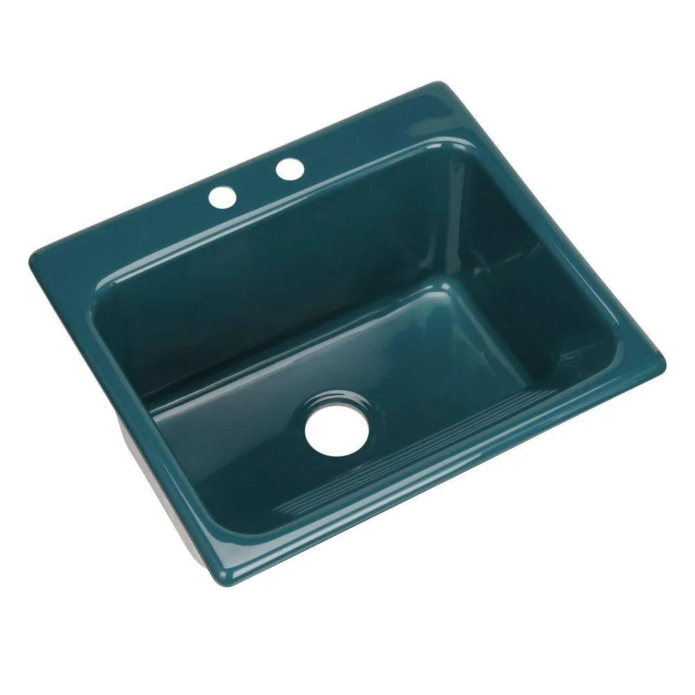 Kensington Drop-In Acrylic 25 in. 2-Hole Single Bowl Utility Sink in White, photo 15 of 18