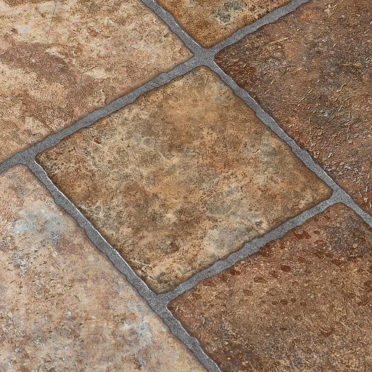 TrafficMASTER Bodden Bay 12 in. x 12 in. Terra Cotta Peel and Stick Vinyl Tile (30 sq. ft. / case), photo 2 of 8