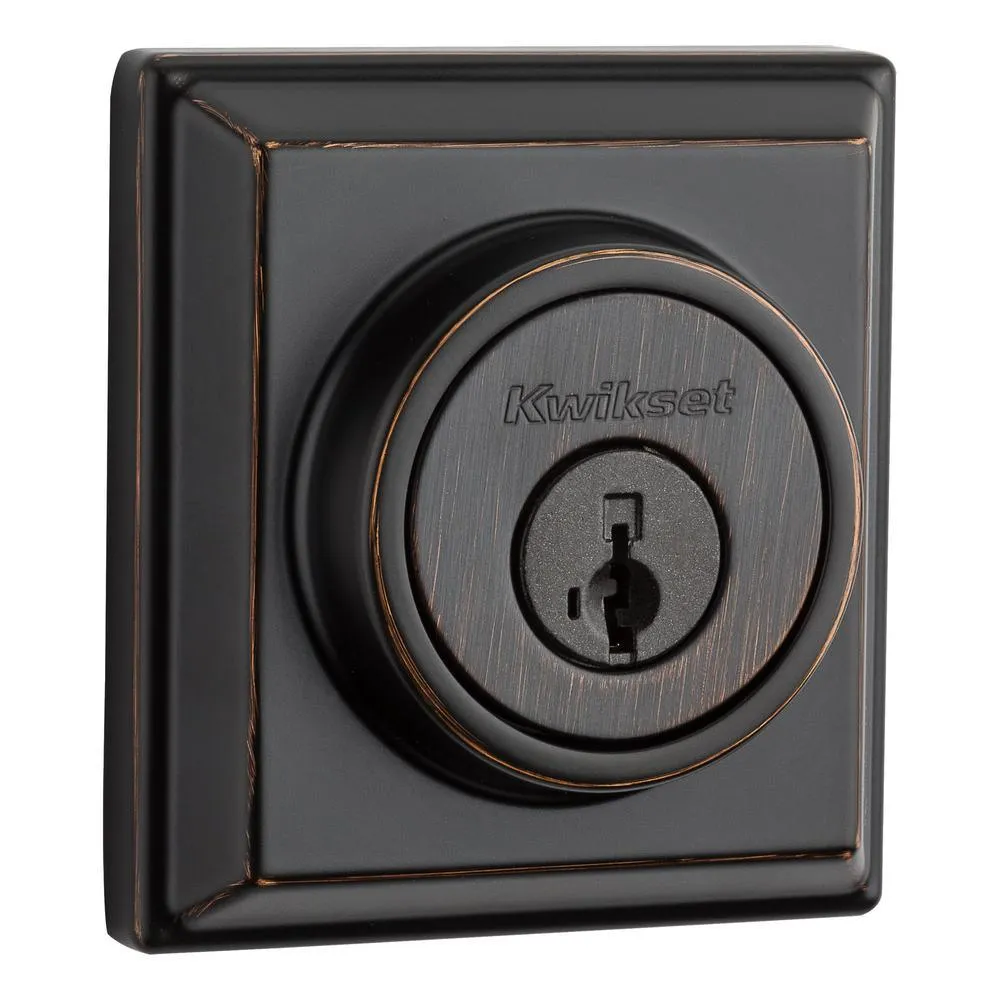 914 Signature 2nd Gen Contemporary Satin Nickel Deadbolt Featuring SmartKey and Home Connect Technology, photo 4 of 4