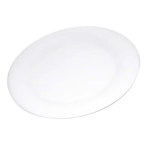 Durus 10.5 in. White Melamine Wide Rim Dinner Plate (12-Pack)