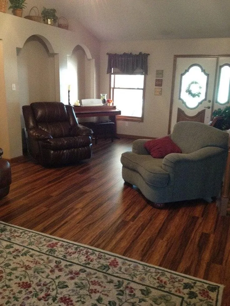 BuildDirect Balinese Rosewood 12mm 48" X 6.5" Laminate Flooring (15.1sq. ft. per box), photo 3 of 11