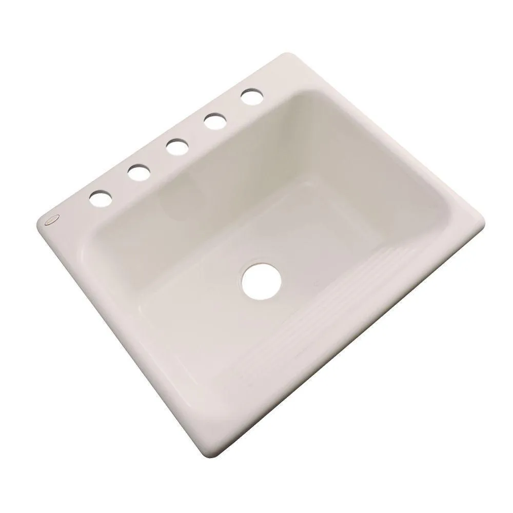 Kensington Drop-In Acrylic 25 in. 5-Hole Single Bowl Utility Sink in White, photo 5 of 16
