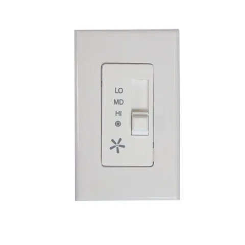 3-Speed Single Slide Performance White Fan Switch