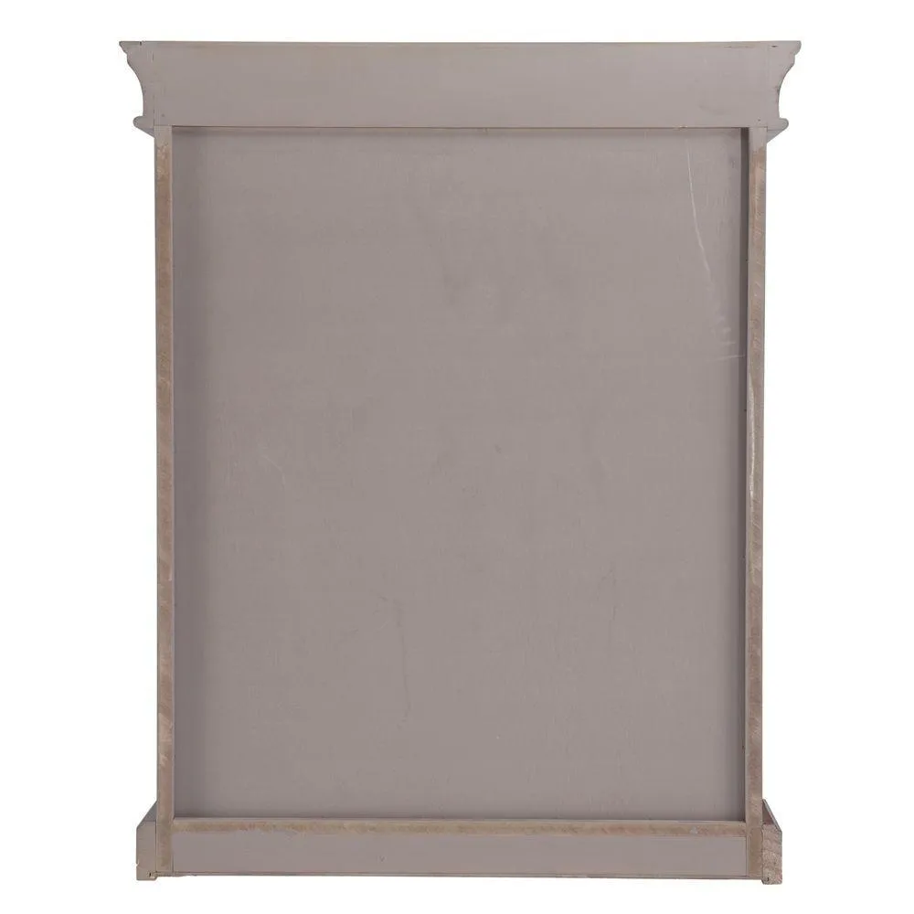 Naples 25 in. W x 31 in. H x 8 in. D Framed Surface-Mount Bathroom Medicine Cabinet in Distressed Grey, photo 3 of 10