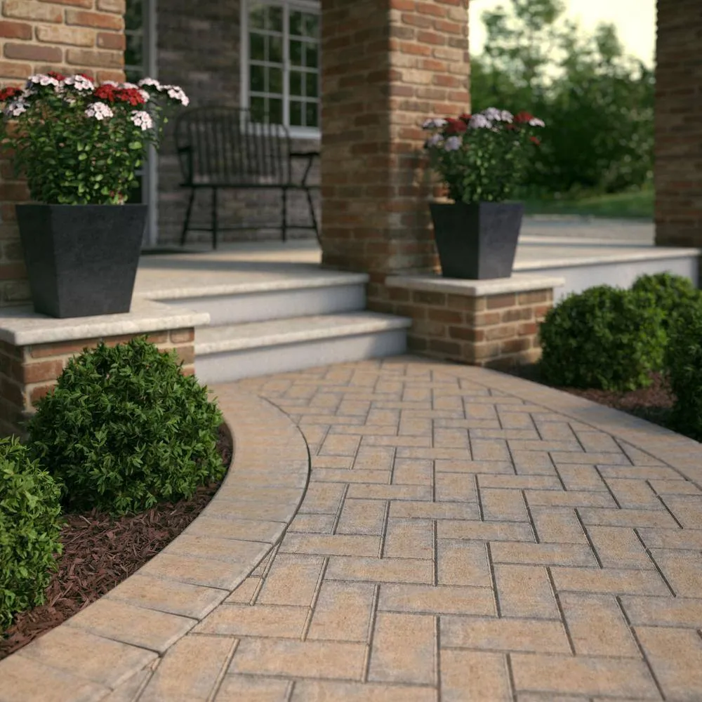 Pavestone Paper Sample Only of Holland 7.87 in. L x 3.94 in. W x 1.77 in. H 45 mm Fieldstone Blend Concrete Paver (1-Piece), photo 4 of 9