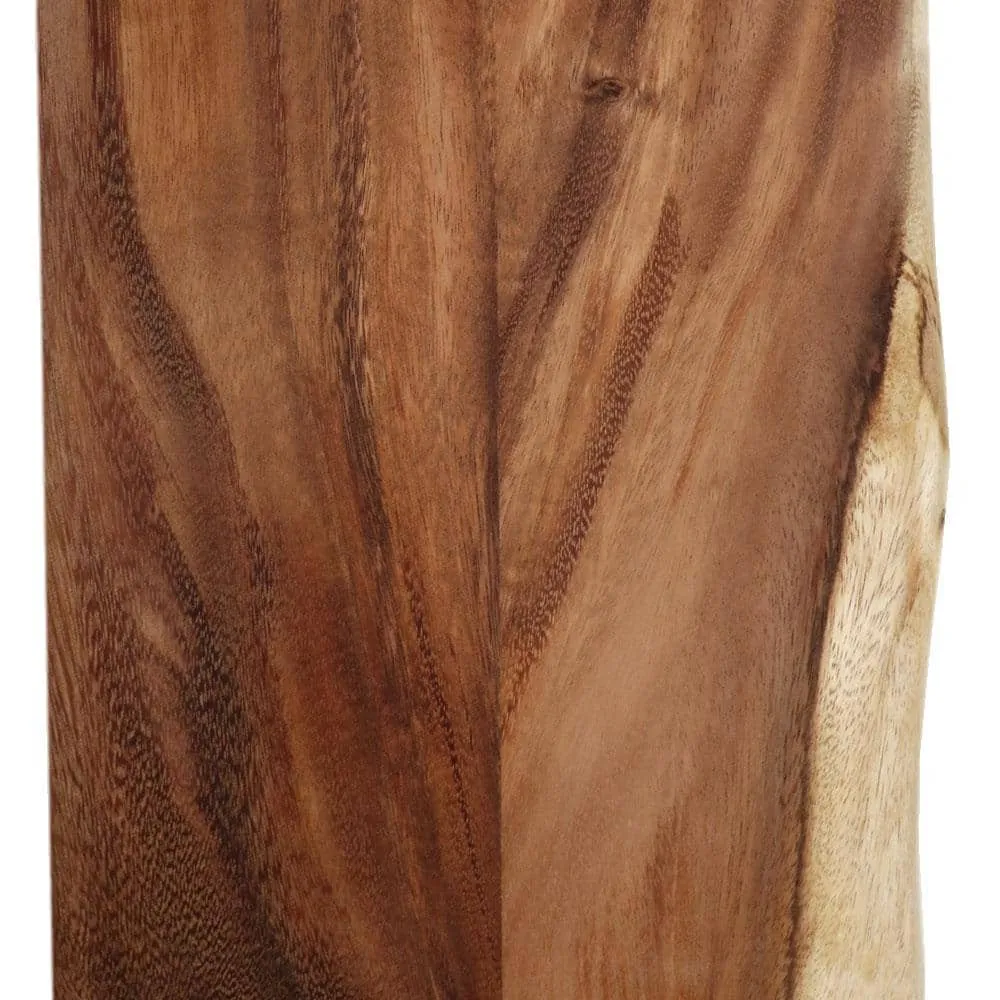 HARDWOOD REFLECTIONS 5 ft. L x 12 in. D Finished Saman Solid Wood Butcher Block Bar Countertop with Live Edge, photo 4 of 10