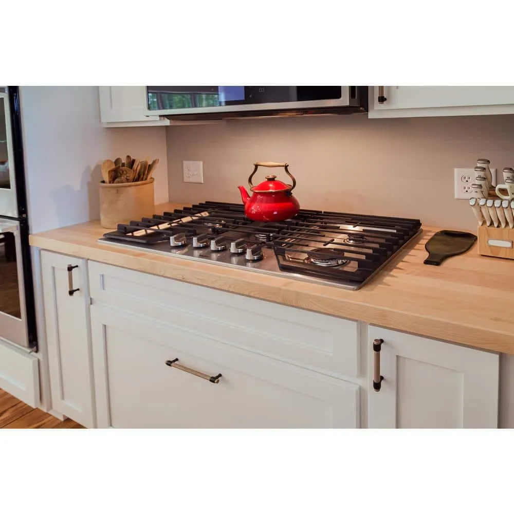 Swaner Hardwood 2.5 ft. L x 25 in. D x 1.5 in. T Finished Maple Solid Wood Butcher Block Countertop With Square Edge, photo 4 of 11