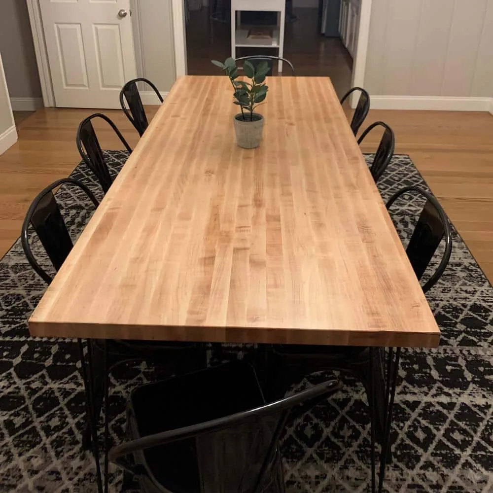 Swaner Hardwood 4 ft. L x 30 in. D x 1.5 in. T Finished Maple Solid Wood Butcher Block Countertop With Square Edge, photo 8 of 12