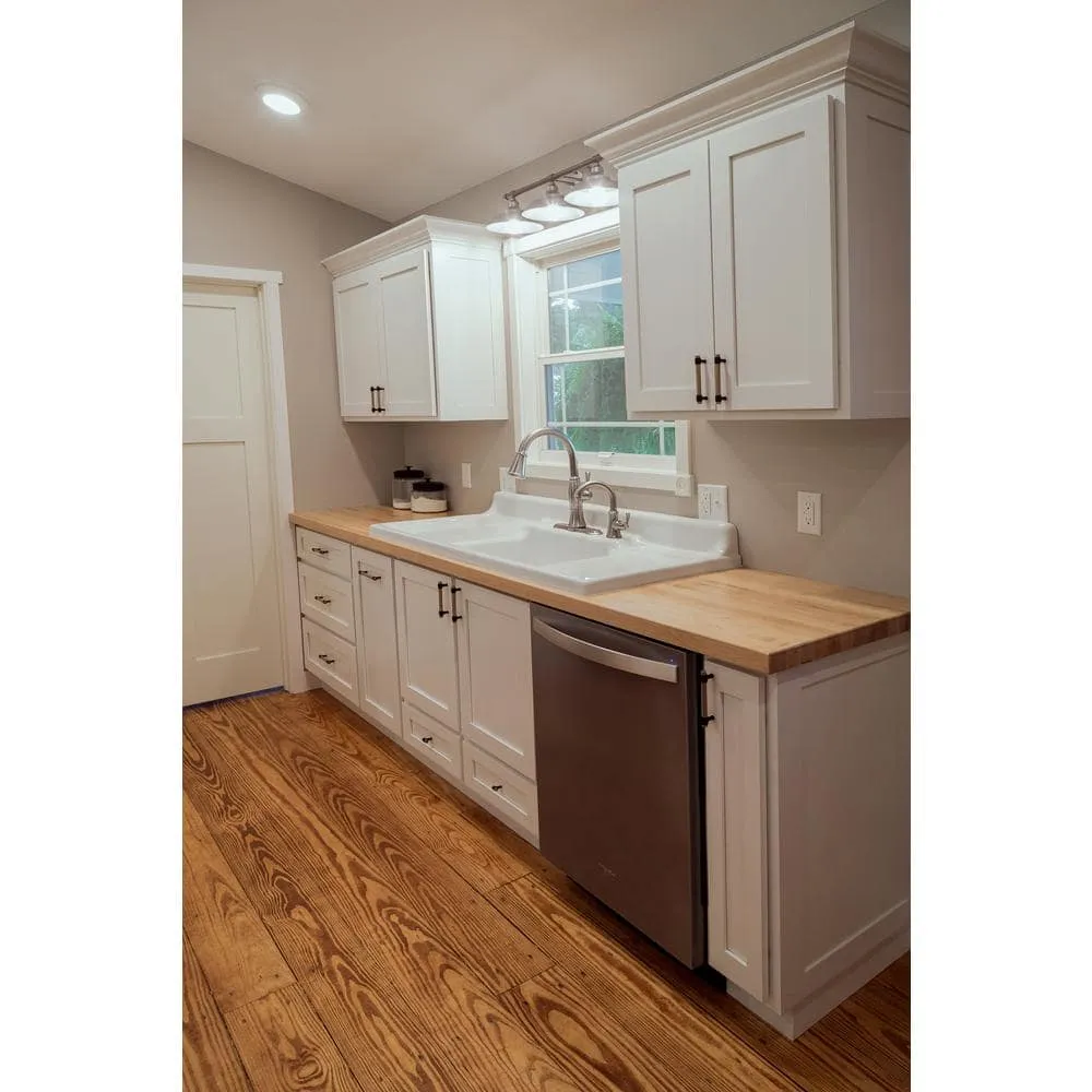 Swaner Hardwood 4 ft. L x 36 in. D x 1.5 in. T Finished Maple Solid Wood Butcher Block Countertop With Square Edge, photo 10 of 12