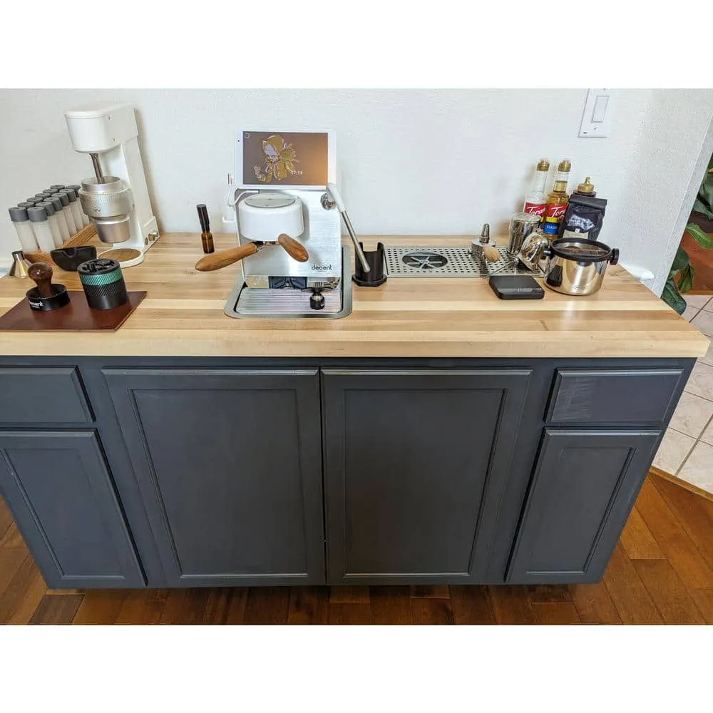 Swaner Hardwood 6 ft. L x 48 in. D x 1.75 in. T Finished Maple Solid Wood Butcher Block Island Countertop With Eased Edge, photo 2 of 12