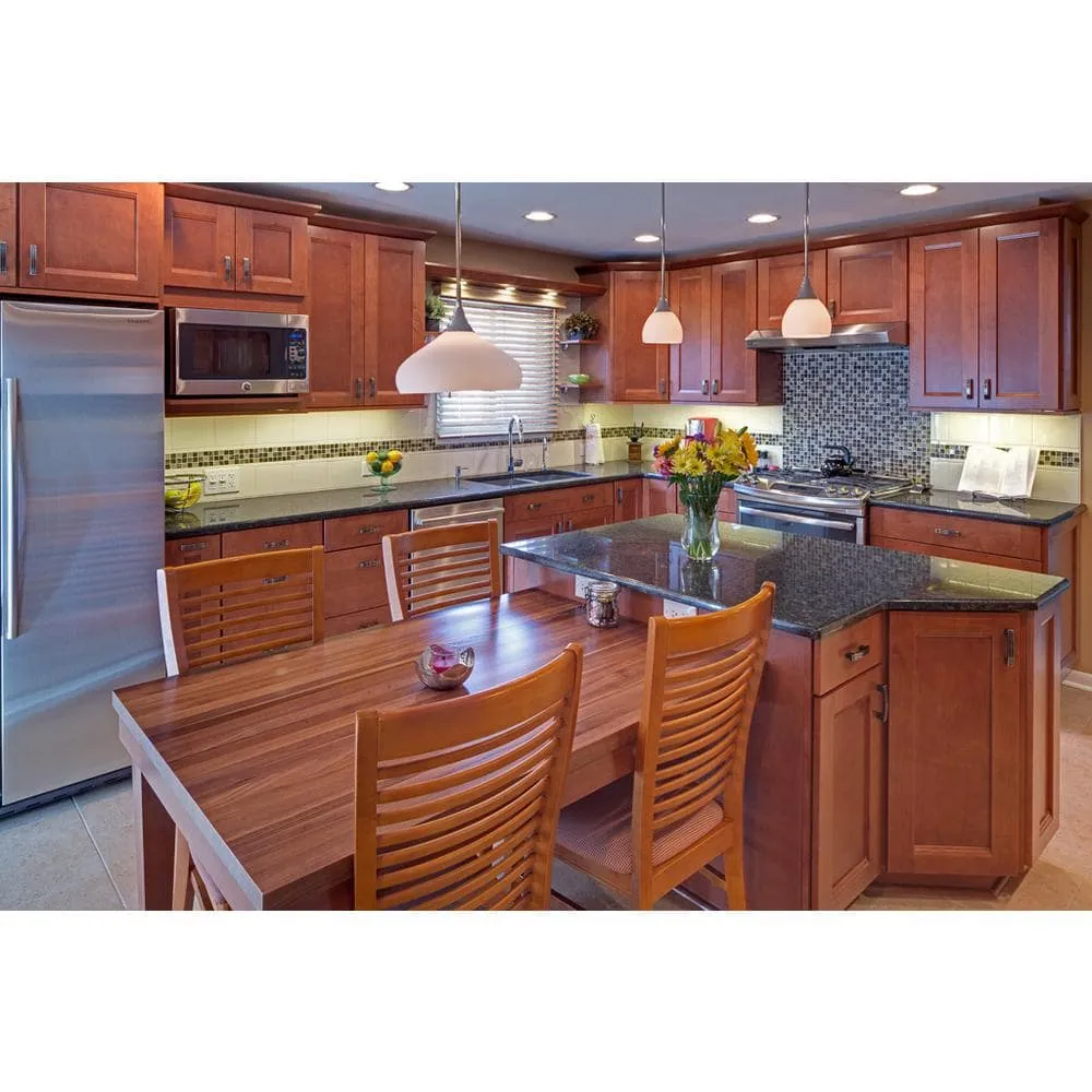 Swaner Hardwood 6 ft. L x 25 in. D x 1.5 in. T Finished Walnut Solid Wood Butcher Block Countertop With Square Edge, photo 6 of 6