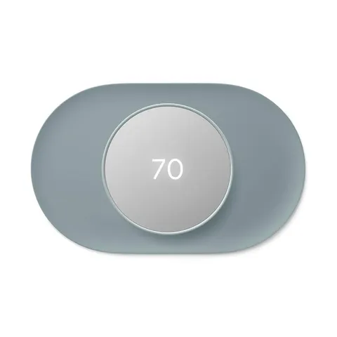 Nest Thermostat - Smart Programmable Wi-Fi Thermostat Fog + Nest Thermostat Trim Kit Deep Fog