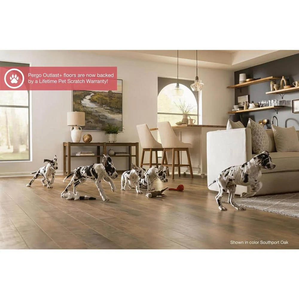 Pergo Outlast+ Frappe Hunt Oak 12 mm T x 6.1 in. W Waterproof Laminate Wood Flooring (16.12 sq. ft./case), photo 7 of 14