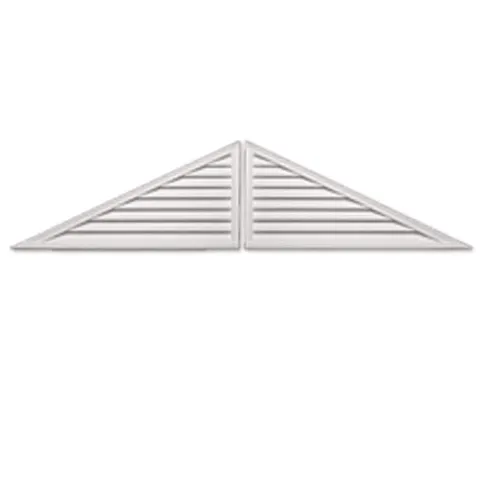 60 × 25 in Triangle Polyurethane Weather-Resistant Gable Louver Vent