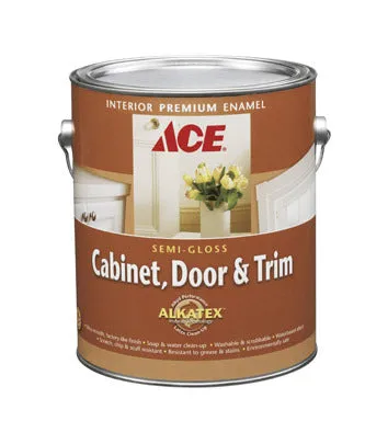 Semi-Gloss Interior Cabinet & Trim Paint, White, 1 gal