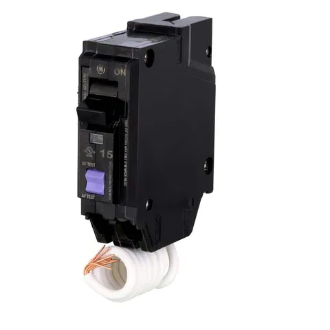 15A Dual-Function AFCI/GFCI Breaker, Single-Pole