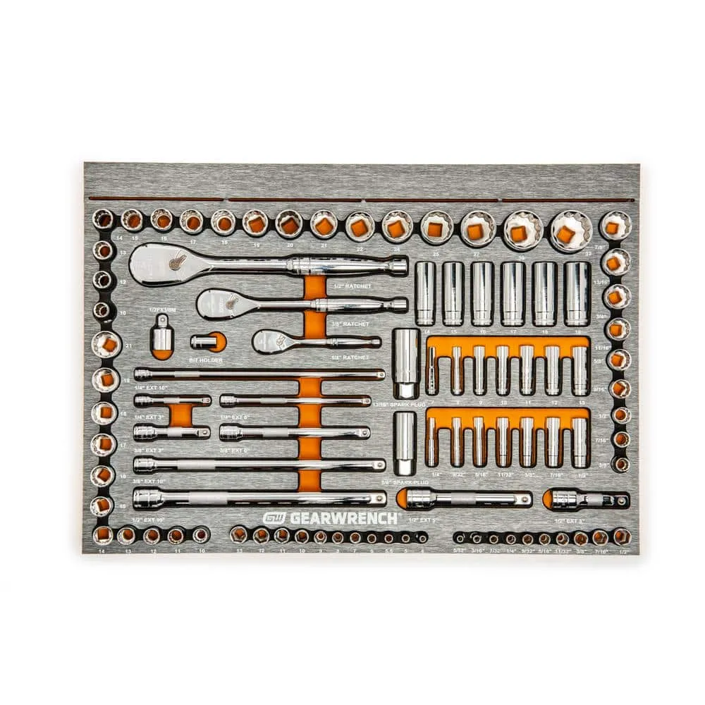 GEARWRENCH 120 XP 1/4 in., 3/8 in., 1/2 in. Plier and Mechanics Tool Set in EVA Foam Trays (192-Piece), photo 6 of 14