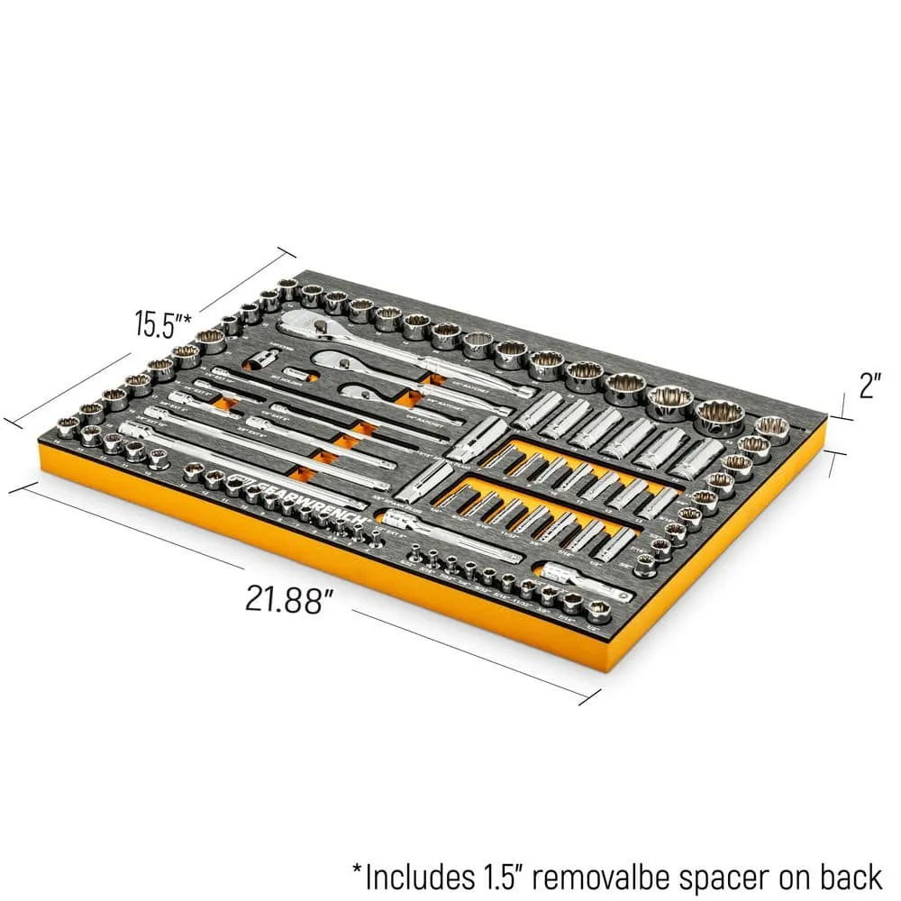 GEARWRENCH 120 XP 1/4 in., 3/8 in., 1/2 in. Plier and Mechanics Tool Set in EVA Foam Trays (192-Piece), photo 4 of 14