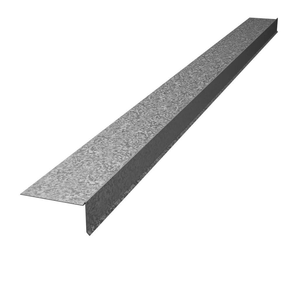 Able Sheet Metal 2 in. x 1/2 in. x 2 in. Galvanized Gravel Stop Flashing, 10 ft., photo 2 of 2