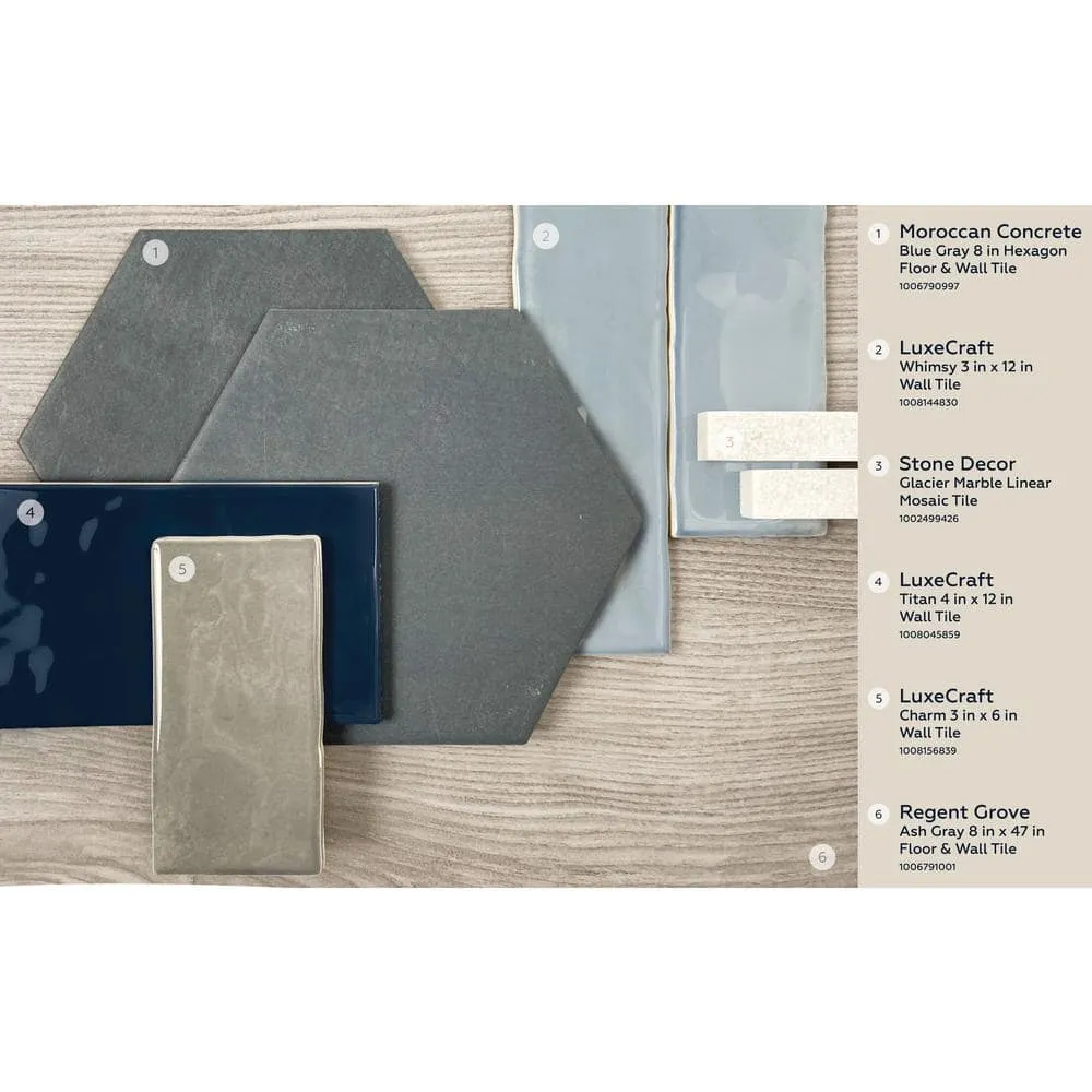 Daltile Stone Decor Glacier 12 in. x 14 in. x 10 mm Marble Linear Mosaic Floor and Wall Tile (1 sq. ft./ piece), photo 5 of 8