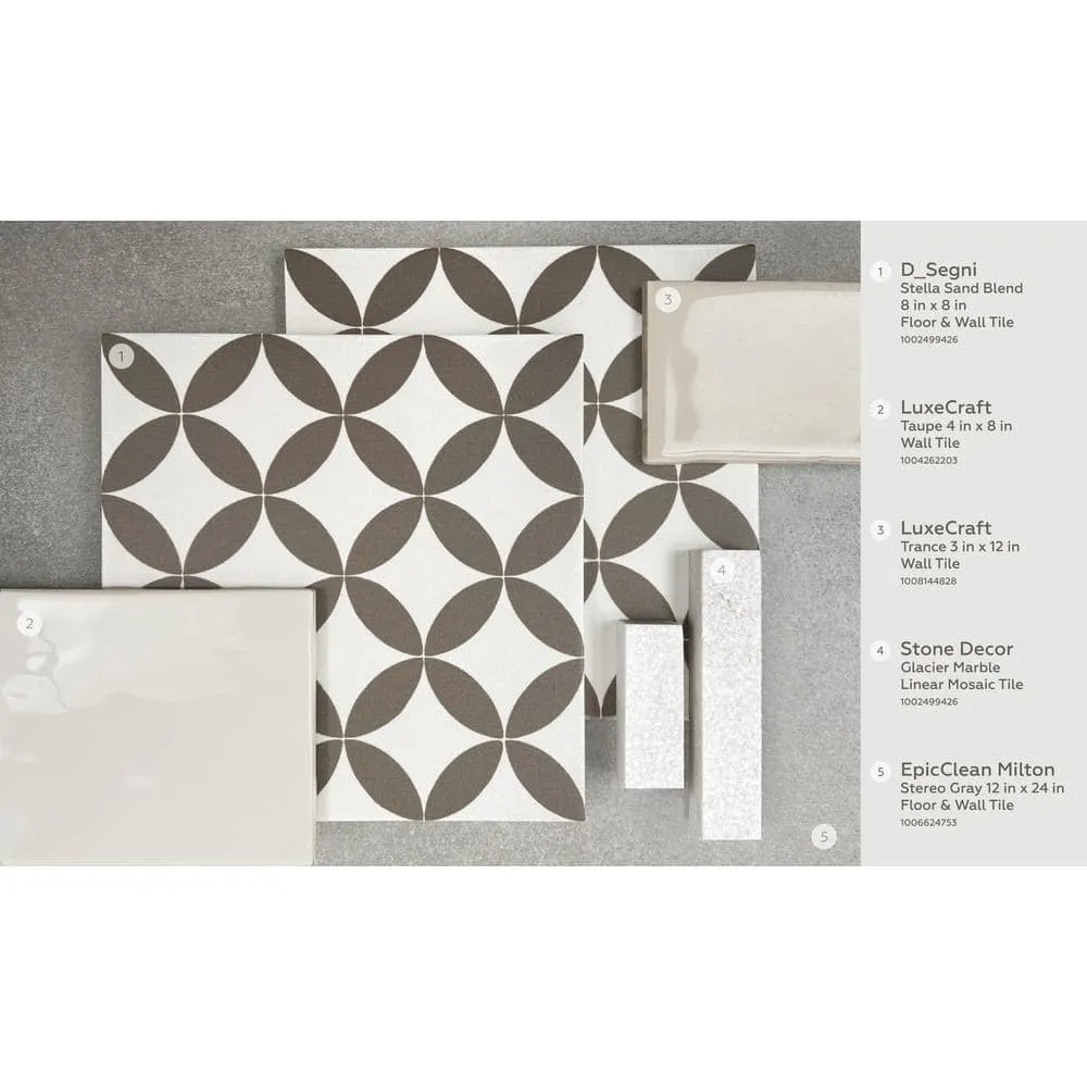 Daltile Stone Decor Glacier 12 in. x 14 in. x 10 mm Marble Linear Mosaic Floor and Wall Tile (1 sq. ft./ piece), photo 4 of 8