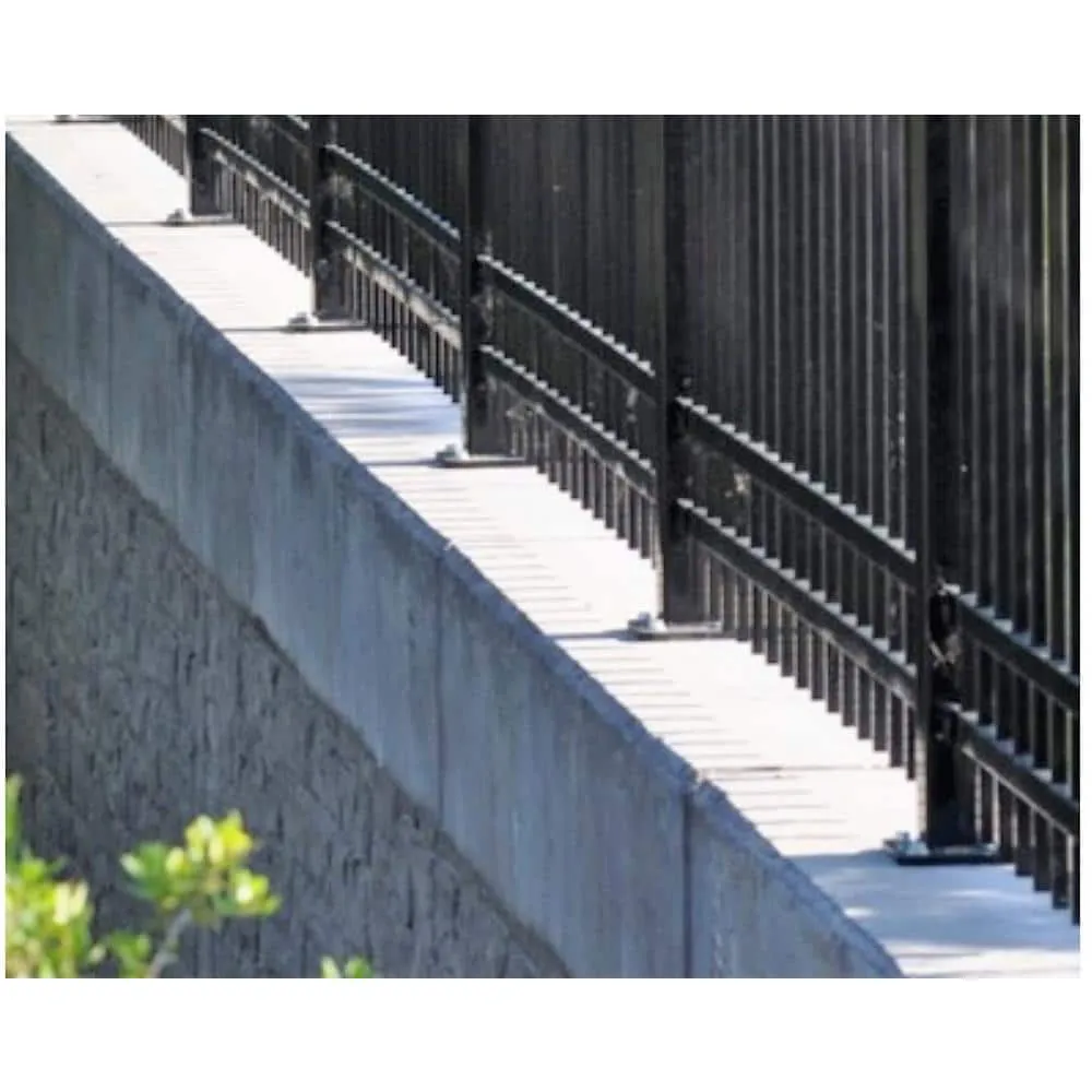 FORTRESS Versai 2 in. x 2 in. x 4 ft. Gloss Black Steel Fence Post with 5 in. Base Plate, photo 2 of 4
