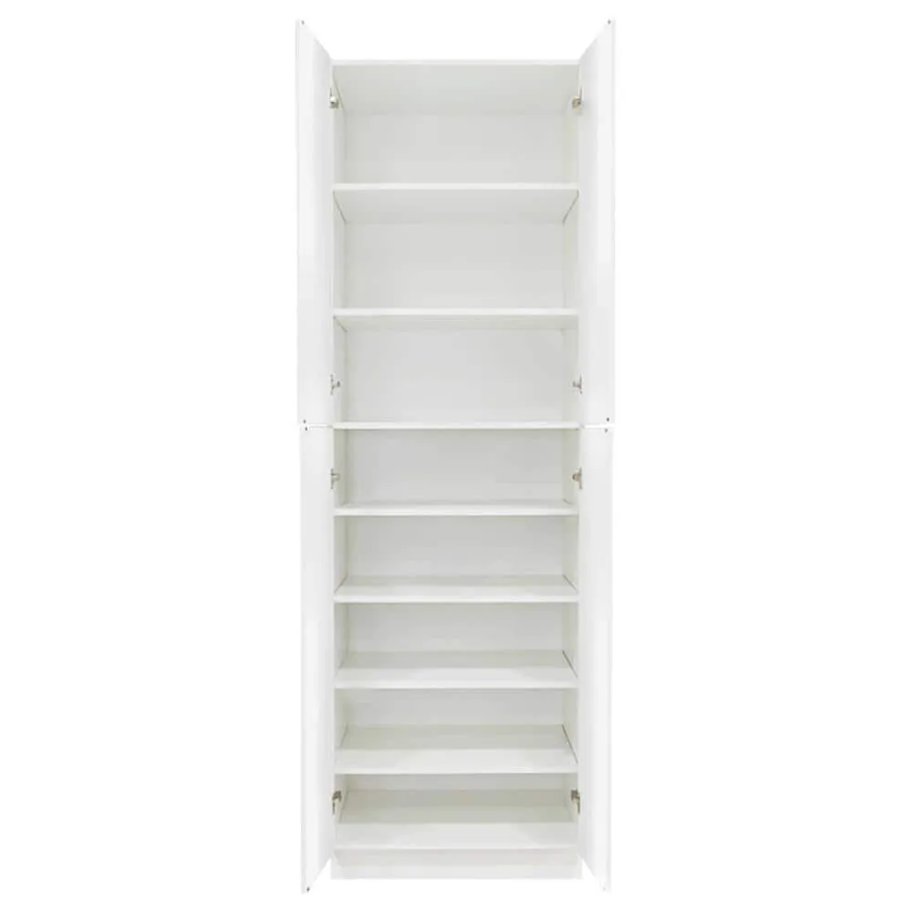 LIFEART CABINETRY Valencia Assembled 24 in. W x 24 in. D x 84 in. H in Gloss White Plywood Assembled Tall Pantry Kitchen Cabinet, photo 2 of 5